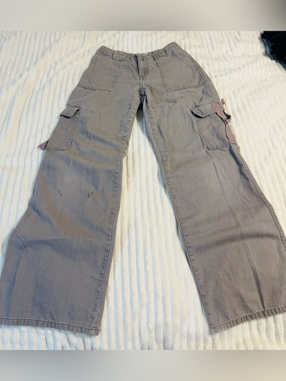 Tinseltown Y2K Gray Cargo Pants Utility Pocket Parachute Size Medium